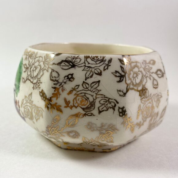 Set of two James Kent sugar bowl H&K Tunstall chintz nut dish pin dish - Picture 8 of 9